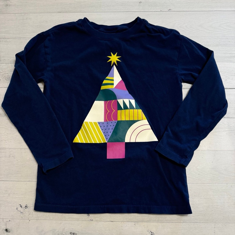 Hanna Andersson girls colorful Christmas tree long sleeve‎ shirt 140/10
